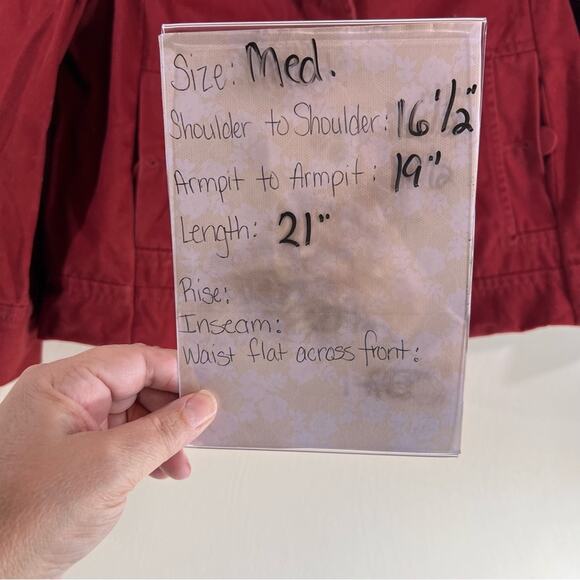 Vintage Cut Ann Taylor Jacket Brick Red Medium 2 Button Pockets - Picture 6 of 6